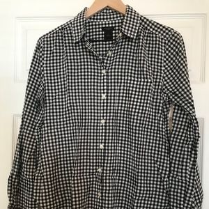 Ann Taylor Black Gingham Shirt
